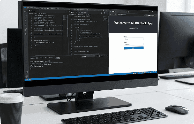 Hire MERN Developers illustration