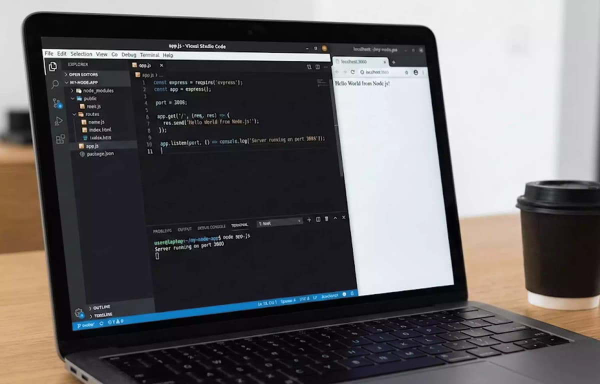 Node.js Development Illustration
