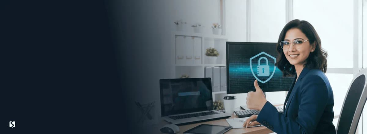 Threat detection and response cybersecurity hero background