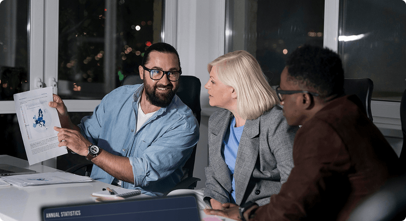 Business strategy meeting