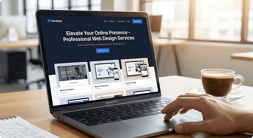 Website design illustration